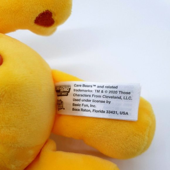Care Bear Funshine Bear Yellow 10" Plush Stuffed Toy  Sanitized 2020 Sunglasses - Picture 5 of 10